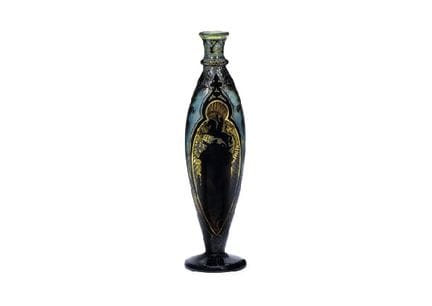 GALLE, Vaso: San Giorgio e il drago, H 30,8 cm, ve