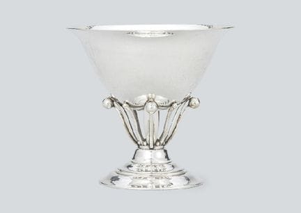GEORG JENSEN, Silberschale, H 10,6 × D 11,4 cm, en