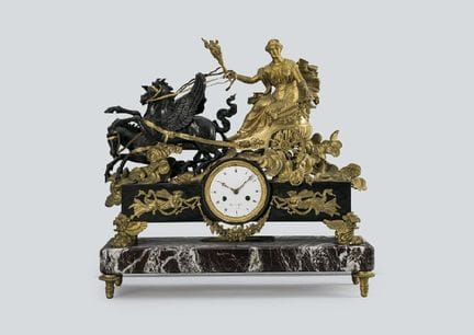 UNBEKANNT, Uhr, Bronze, H 53,6 × B 57,4 × T 21 cm 