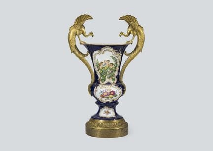 MEISSEN, Cobalt vase, prior to 1924, H73.8cm, mark