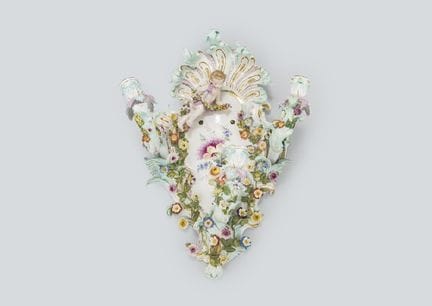 MEISSEN, Wandkerzenhalter, vor 1924, H 47 × B 41 ×