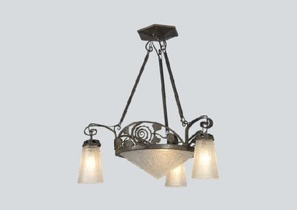 MULLER, Deckenleuchte im Art-déco-Stil, L 67 cm, m