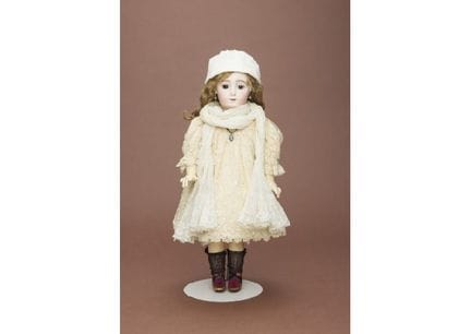 , JUMEAU MIT LANGEM GESICHT, H 50,5 cm, Bisuque-Ko