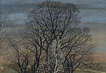 HIRAMATSU Reiji, Straße, Winterbaum, 
Tusche und F