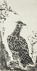MUNAKATA Shiko, Hawk, 
ink on paper, 185x97.8cm, s