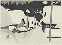 SAITO Kiyoshi, Winter in aizu (23), 
1976, woodcut
