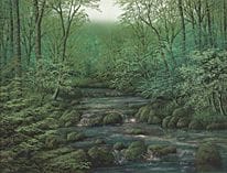 SHIMIZU Nori, „Green Stream“, 
Tinte und Farbe auf