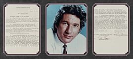 Richard GERE (set di 3), Contratto autografato tra