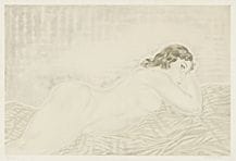 FOUJITA Tsuguharu, Femme blonde allongée from LES 