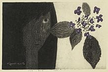 SAITO Kiyoshi, The eye, 
1969, collagraph, 24x36.7