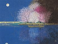 HIRAMATSU Reiji, Straße, Quelle am Ufer, 
Tinte un