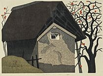 SAITO Kiyoshi, Kaki no aizu (1), 
1973, woodcut, 3
