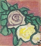 HAYASHI Takeshi, Roses, 
gouache et pastel sur car