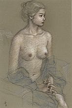 TAKATSUKA Seigo, Nu, 
pastel sur papier, dimension