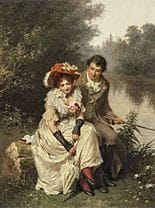 Edwin Thomas ROBERTS, «Amantes junto al río», 
óle