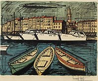 Bernard BUFFET, Saint-Tropez, los yates, 
S.432, 1