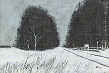 AIHARA Kyuichiro, Gare de Kofuku, 
huile sur papie