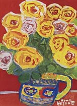 NOMA Hitone, Roses, 
gouache sur carton, dimension