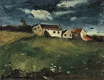 SATOMI Katsuzo, Paysage, 
huile sur toile, 41 x 53