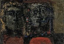 Antoni CLAVE, Deux personnages, 
hacia 1948, óleo 