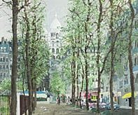 ODAGIRI Satoshi, Avenue à Montmartre, 
huile sur t