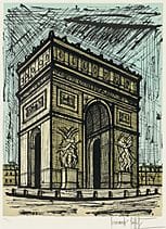 Bernard BUFFET, L'Arc de Triomphe, 
lithograph, 67