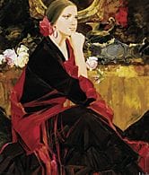 SAITO Saburo, Carmen, 
huile sur toile, format F10