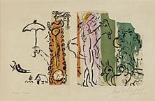 Marc CHAGALL, «Paysage aux isbas», de CHAGALL BY J