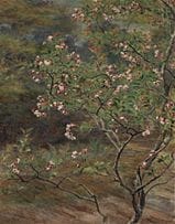 YAMASHITA Shintaro, Malus halliana, 
huile sur toi