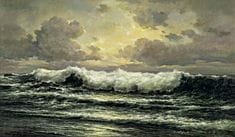 SUZUKI Masateru, Wave, 
huile sur toile, 38,5 x 64