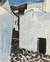 MIGISHI Setsuko, Paysage de Cagnes, 
1986, pastel 