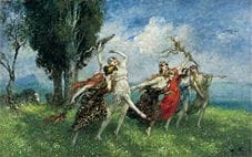 Ferdinand LEEKE, Hadas danzantes, 
óleo sobre lien