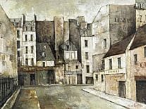 Michel de GALLARD, «Suburbios de París», 
óleo sob