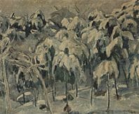OTA Kijiro, Paysage enneigé, 
1933, huile sur toil