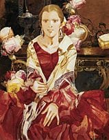 SAITO Saburo, Girl Mario, 
huile sur toile, format