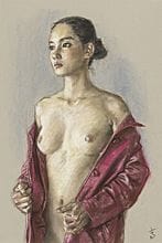 TAKATSUKA Seigo, Veste en cuir, 
pastel sur papier