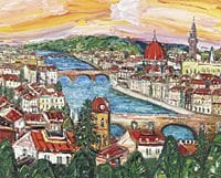 SUZUKI Masaharu, Florence, 
huile sur toile, F15 (