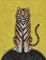 KANAMARU Yuji, Tiger, 
techniques mixtes sur panne