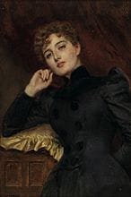 John Bagnold BURGESS, Mujer, 
óleo sobre tabla, 27