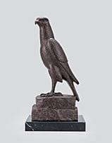 NAKAMURA Naondo, Faucon, 
bronze, H 51,5 x L 20 x 