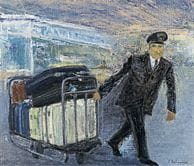 NISHIMURA Isao, « Tirant un diable à l'aéroport de