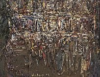 MURAKAMI Hideo (lot de 2), Broadway, 
1964, huile 