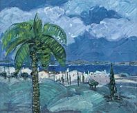 Gilles GORRITI, Paisaje del sur de Francia, 
óleo 