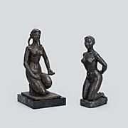 NAKAMURA Naondo (lot de 2), « Baignade », 
bronze,