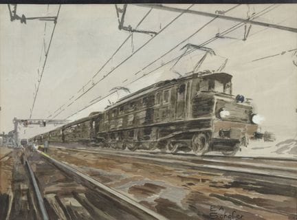 Émile André SCHEFER (1896-1942)
Treno a vapore
Acq