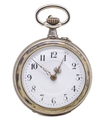 Reloj de cuello para mujer de plata, esfera de fon