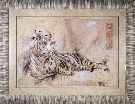 Tigre sdraiata 
Stampa digitale  
Sotto vetro, bel