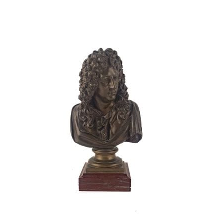 Busto di Jean Racine 
Prova in bronzo 
Recante il 