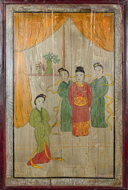 CINA
Pannello decorativo in legno con motivi raffi