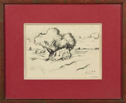 Martin VIVES
The Cart
Lithograph, 
Signed on the p